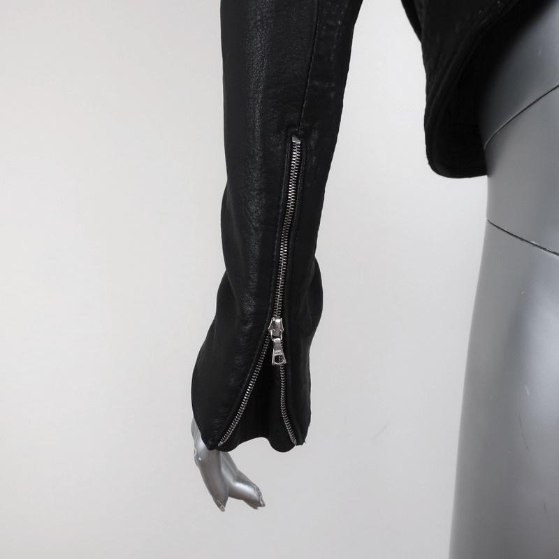 The Eternal Leather Biker Jacket Black Size Small Moto Jacket available at CelebrityOwned.com img_7