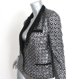 The Kooples Sequined Blazer Silver/Black Size Medium One-Button Jacket-img_[image_position} from CelebrityOwned.com