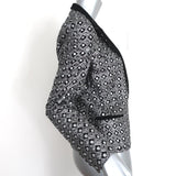 The Kooples Sequined Blazer Silver/Black Size Medium One-Button Jacket-img_[image_position} from CelebrityOwned.com