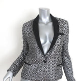 The Kooples Sequined Blazer Silver/Black Size Medium One-Button Jacket-img_[image_position} from CelebrityOwned.com