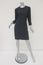 The Row Dress Tella Black Stretch Scuba 3/4 Sleeve Sheath Size 4
