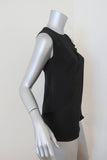 Theory Blouse Charelle Black Silk Size Petite Sleeveless Cascade Top available at CelebrityOwned.com img_2