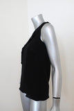 Theory Blouse Charelle Black Silk Size Petite Sleeveless Cascade Top available at CelebrityOwned.com img_4