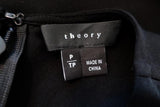 Theory Blouse Charelle Black Silk Size Petite Sleeveless Cascade Top available at CelebrityOwned.com img_6
