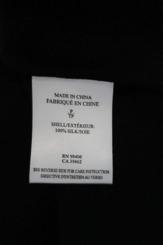 Theory Blouse Charelle Black Silk Size Petite Sleeveless Cascade Top available at CelebrityOwned.com img_7