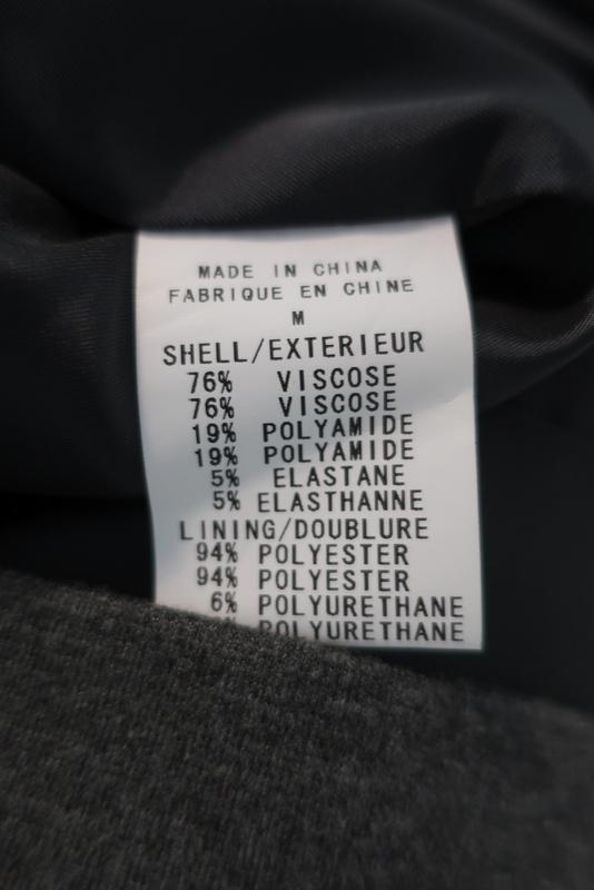 Theory Double Breasted Jacket Gerda Dark Gray Melange Jersey Size Medium available at CelebrityOwned.com img_8