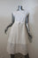 Theory Dress Afala White Eyelet Embroidered Cotton Size 6 Belted A-Line