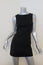 Theory Dress Emison Tribute Black Stretch Crepe Size 0 Cutout-Back Mini