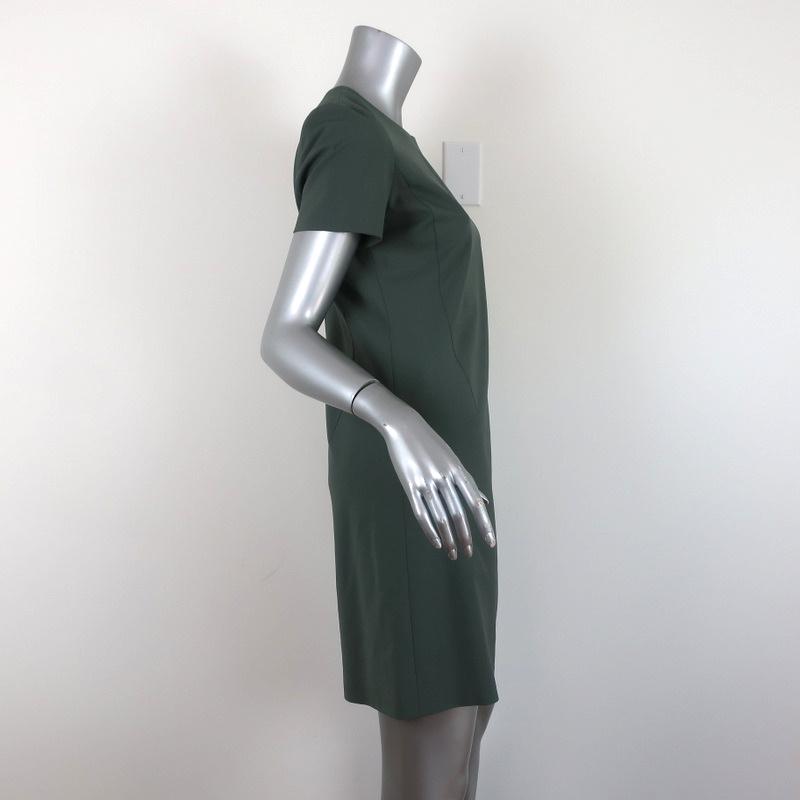 Theory Dress Jatinn Pale Green Stretch Wool Size 4 Short Sleeve Shift NEW available at CelebrityOwned.com img_3