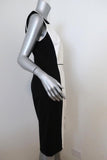 Theory Dress Nyasha Black/White Colorblock Wool-Blend Size 12 Sleeveless Sheath available at CelebrityOwned.com img_2