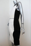 Theory Dress Nyasha Black/White Colorblock Wool-Blend Size 12 Sleeveless Sheath available at CelebrityOwned.com img_4