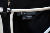 Theory Dress Nyasha Black/White Colorblock Wool-Blend Size 12 Sleeveless Sheath available at CelebrityOwned.com img_6