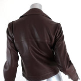 Theory Leather Motorcycle Jacket Pavati Dark Brown Size 2 Biker Jacket available at CelebrityOwned.com img_5