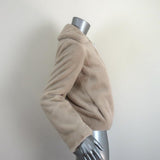 Theory Luxe Faux Rabbit Fur Jacket Sand Beige Size Petite available at CelebrityOwned.com img_5