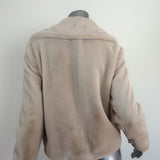 Theory Luxe Faux Rabbit Fur Jacket Sand Beige Size Petite available at CelebrityOwned.com img_6