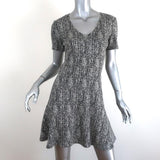 Theory Mini Dress Nikay Parcel Black/White Herringbone Tweed Size 4 Short Sleeve available at CelebrityOwned.com img_1