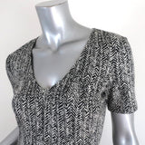 Theory Mini Dress Nikay Parcel Black/White Herringbone Tweed Size 4 Short Sleeve available at CelebrityOwned.com img_3