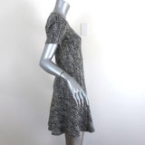 Theory Mini Dress Nikay Parcel Black/White Herringbone Tweed Size 4 Short Sleeve available at CelebrityOwned.com img_4