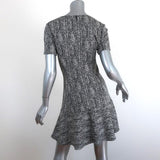 Theory Mini Dress Nikay Parcel Black/White Herringbone Tweed Size 4 Short Sleeve available at CelebrityOwned.com img_5