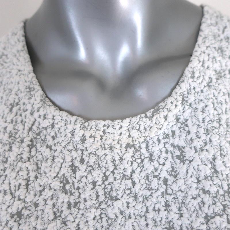 Theory Peplum Top Colisha Lustrate Cream/Gray Size Large Sleeveless Tank available at CelebrityOwned.com img_2