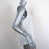 Theory Peplum Top Colisha Lustrate Cream/Gray Size Large Sleeveless Tank available at CelebrityOwned.com img_4