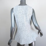 Theory Peplum Top Colisha Lustrate Cream/Gray Size Large Sleeveless Tank available at CelebrityOwned.com img_5