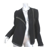 Theory Shearling Jacket Gabrelle Black Suede Size Small available at CelebrityOwned.com img_3