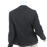 Theory Shearling Jacket Gabrelle Black Suede Size Small available at CelebrityOwned.com img_7