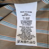 Theory Shirtdress Beige Ribbon Stripe Cotton Size Small Short Sleeve Mini Dress available at CelebrityOwned.com img_7