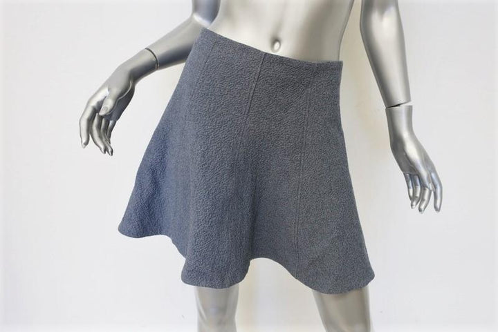 Theory Skirt Lyerly Specified Blue Stretch Cotton Size 2 Flared Mini available at CelebrityOwned.com img_2