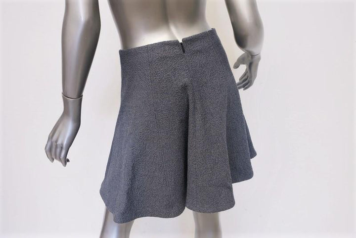 Theory Skirt Lyerly Specified Blue Stretch Cotton Size 2 Flared Mini available at CelebrityOwned.com img_5