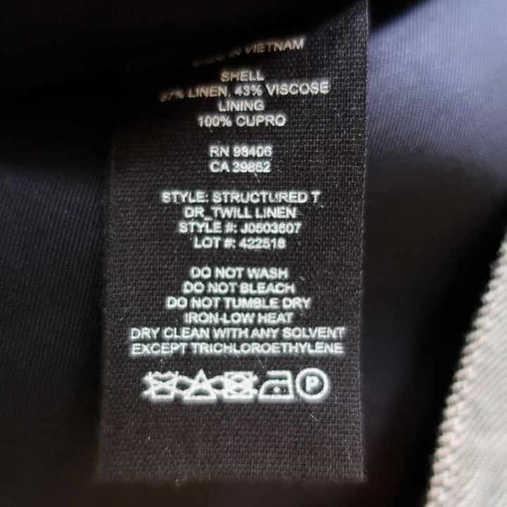 Theory Structured Twill Dress Gray Linen-Blend Size Small Short Sleeve Shift available at CelebrityOwned.com img_7