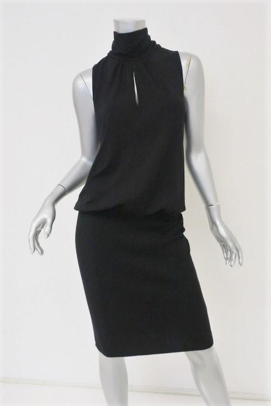 Theory Turtleneck Dress Jira Fair Black Wool Size Small Sleeveless Blouson NEW available at CelebrityOwned.com img_2