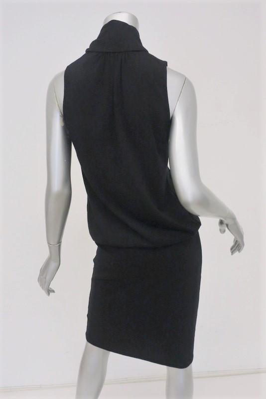 Theory Turtleneck Dress Jira Fair Black Wool Size Small Sleeveless Blouson NEW available at CelebrityOwned.com img_5
