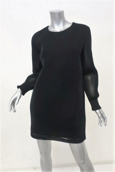 Theyskens' Theory Dress Drian Fliners Black Mesh Size Petite Long Sleeve Mini available at CelebrityOwned.com img_1