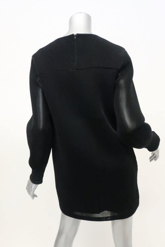 Theyskens' Theory Dress Drian Fliners Black Mesh Size Petite Long Sleeve Mini Theyskens' Theory Dress Drian Fliners Black Mesh Size Petite Long Sleeve Mini