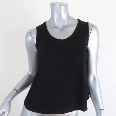 Theyskens' Theory Tank Top Black Ribbed Jersey Size Petite available at CelebrityOwned.com img_1