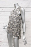 Theyskens' Theory Tank Top Tirty Floral Print Silk Size Petite High-Low Blouse available at CelebrityOwned.com img_4