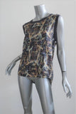 Theyskens' Theory Top Bannu Iflash Printed Silk Size Petite Sleeveless Blouse available at CelebrityOwned.com img_2