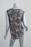 Theyskens' Theory Top Bannu Iflash Printed Silk Size Petite Sleeveless Blouse available at CelebrityOwned.com img_4