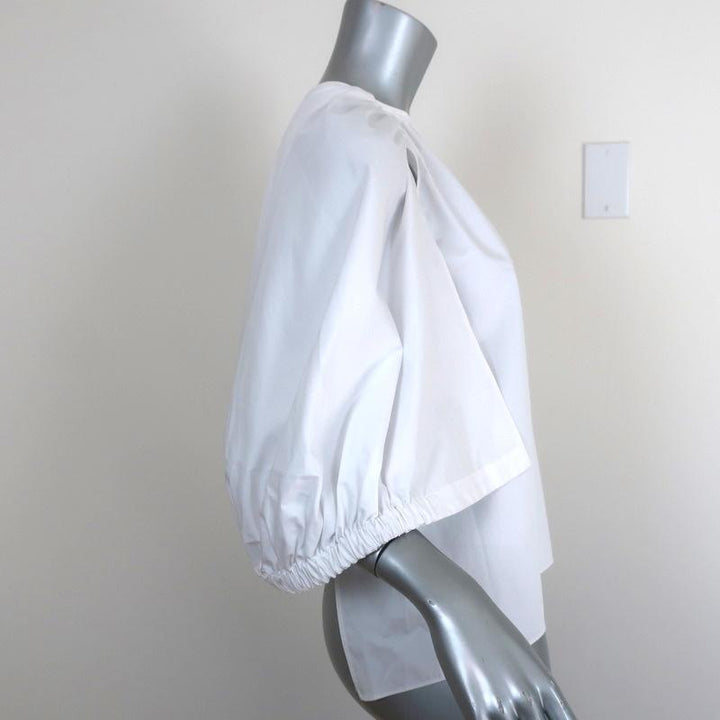 Tibi Cape Sleeve Top White Cotton Poplin Size 4 Crewneck Blouse NEW-img_[image_position} from CelebrityOwned.com