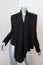 Tibi Cropped Scarf Blazer Black Tropical Wool Size 6 Open Front Jacket