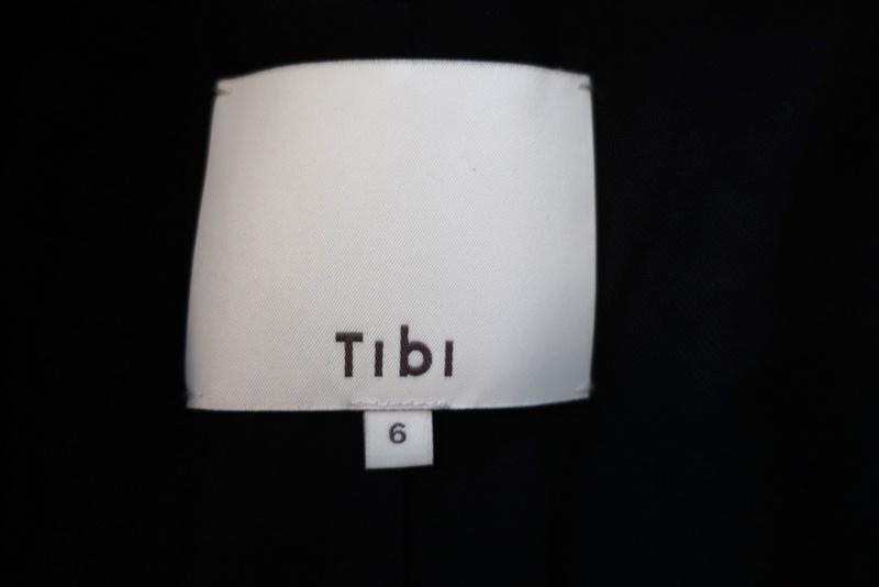 Tibi Cropped Scarf Blazer Black Tropical Wool Size 6 Open Front Jacket available at CelebrityOwned.com img_7