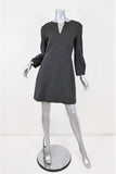 Tibi Dress Bond Dark Gray Stretch Knit Size 6 Split-Neck Puff Sleeve Mini NEW available at CelebrityOwned.com img_1