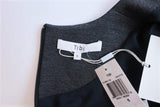 Tibi Dress Bond Dark Gray Stretch Knit Size 6 Split-Neck Puff Sleeve Mini NEW available at CelebrityOwned.com img_7
