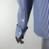 Tibi Striped Button Down Shirt Blue/White Size 6 Long Sleeve Top available at CelebrityOwned.com img_6