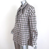 Tibi Tie-Neck Shirt Kingston Plaid Size Medium Zip-Back Long Sleeve Top NEW available at CelebrityOwned.com img_3