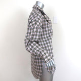 Tibi Tie-Neck Shirt Kingston Plaid Size Medium Zip-Back Long Sleeve Top NEW available at CelebrityOwned.com img_4