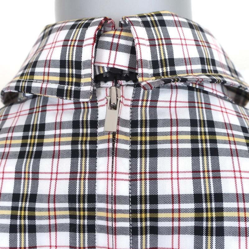 Tibi Tie-Neck Shirt Kingston Plaid Size Medium Zip-Back Long Sleeve Top NEW available at CelebrityOwned.com img_6