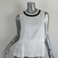 Timo Weiland Peplum Top White Pleated Georgette Size 6 Sleeveless Blouse